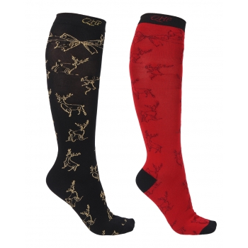 Chaussettes d'équitation Noël (lot de 2)